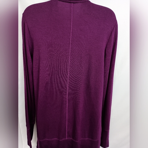 NWT ATHLETA Pranayama Purple Draped Cardigan Duster Sweater (#270) - Picture 9 of 10